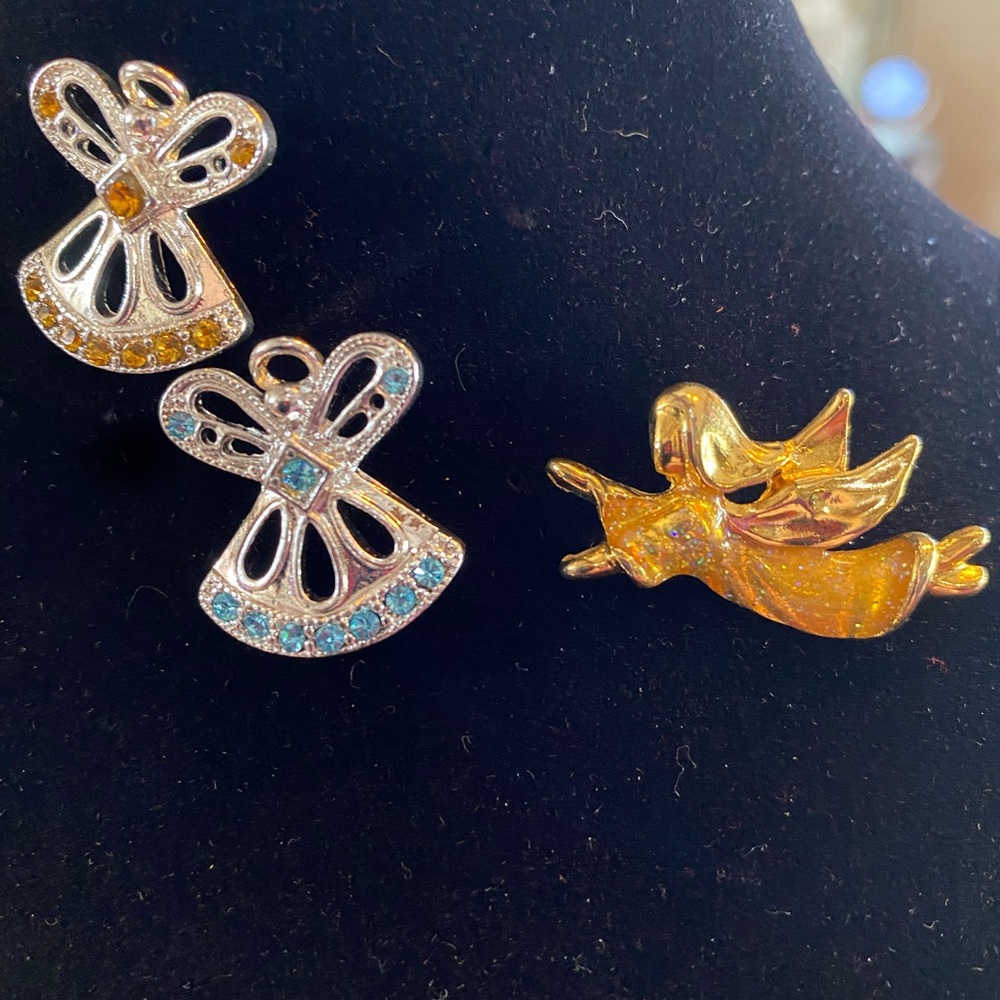 Angel tack pins. Set of three.